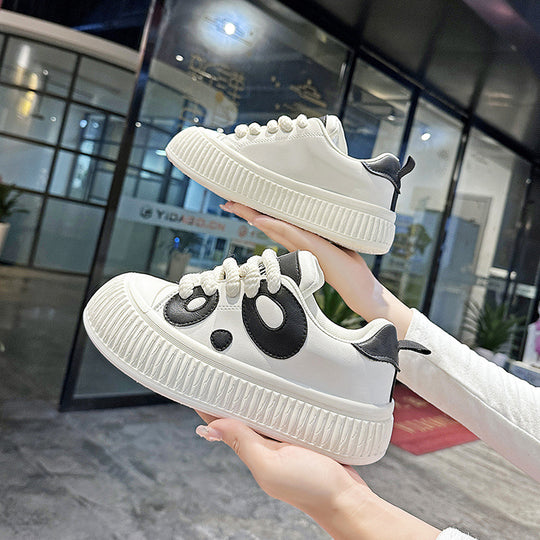Damen Sneakers mit einzigartigem Panda-Design und rutschfester Sohle EB