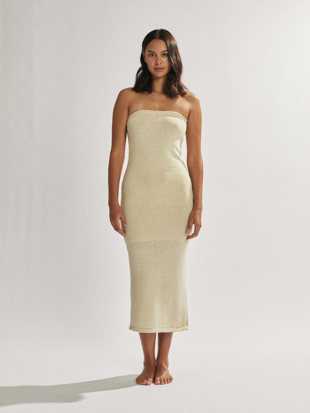 Damen luftiges Maxikleid im minimalistischen Design EB