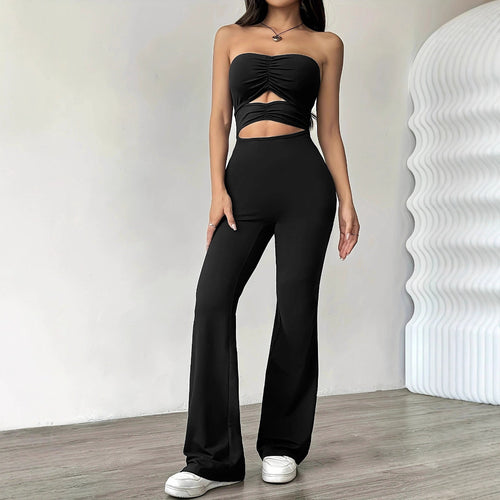 Damen Bustier-Overall mit Flared-Beinen EB