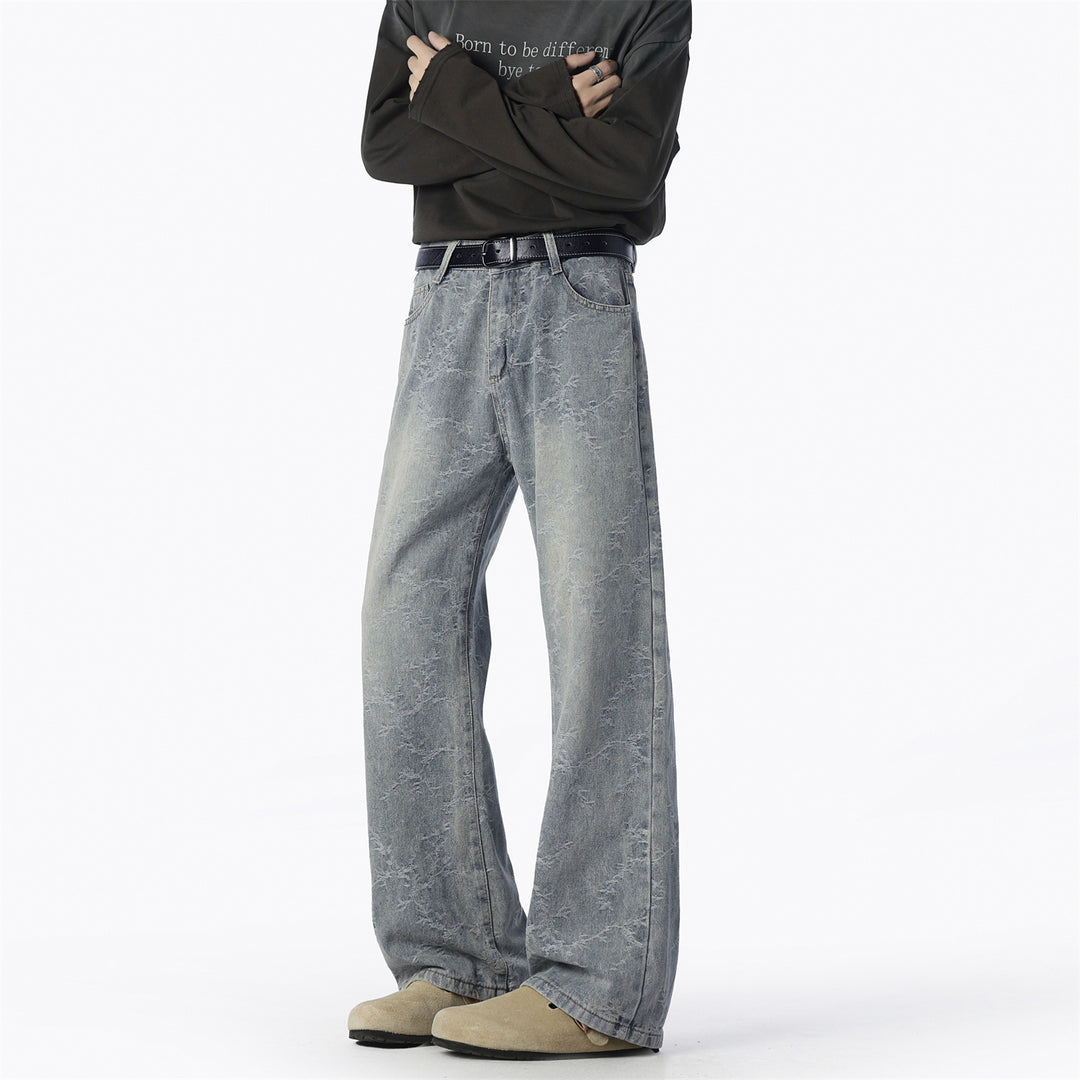 Herren Weite Jeans mit einzigartigem Muster und hohem Tragekomfort EB