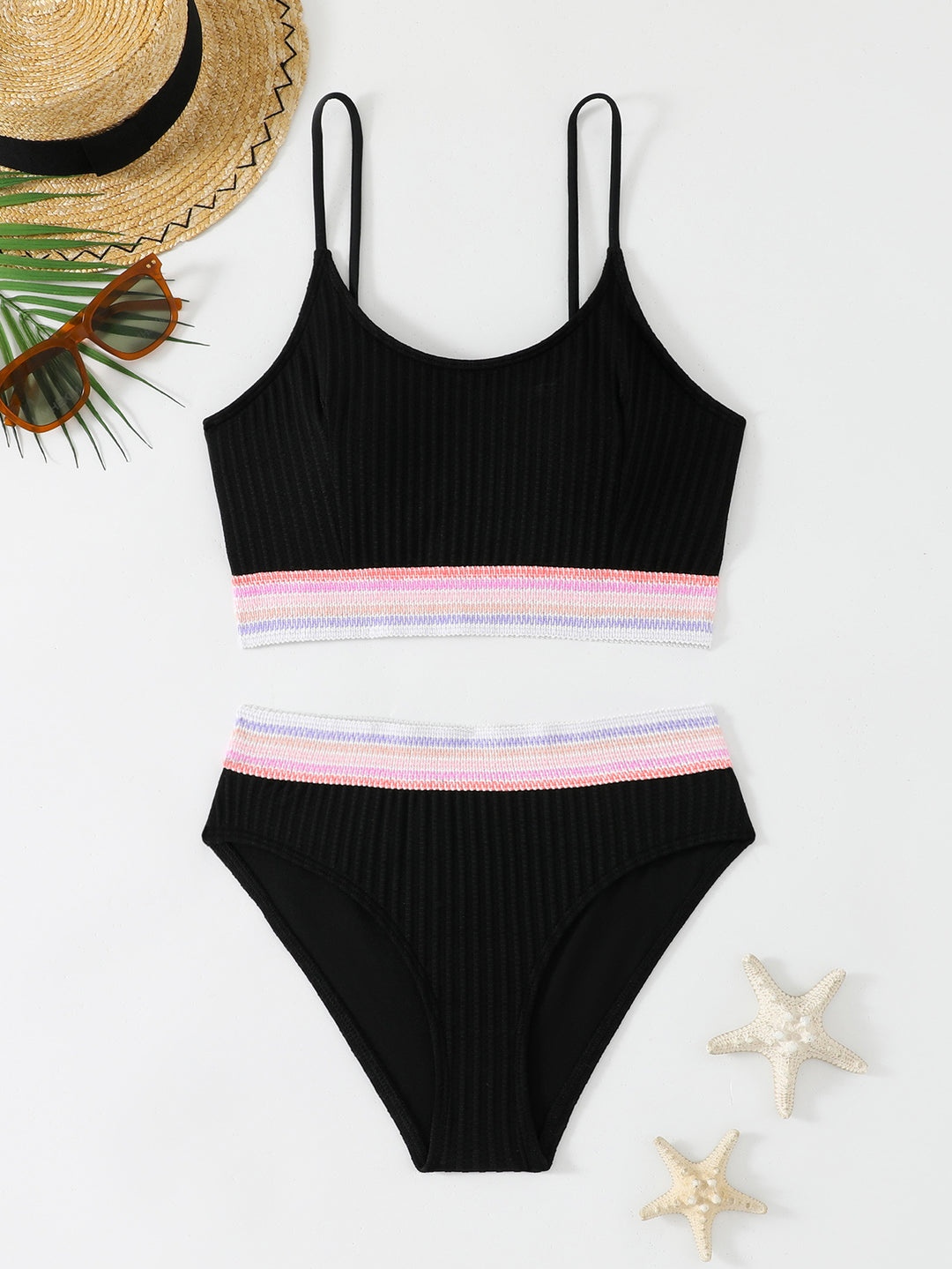 Damen Sportliches Ripp-Bikini-Set EB