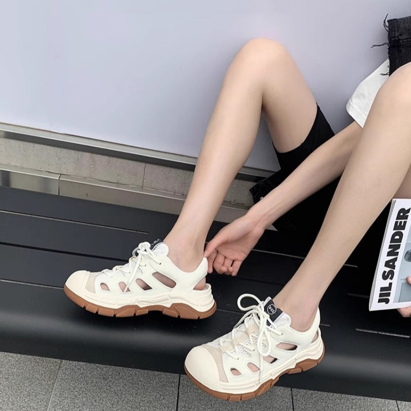 Damen Sportliche Sneaker mit atmungsaktiver Oberflächenstruktur und rutschfester Sohle EB