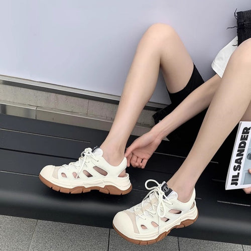 Damen Sportliche Sneaker mit atmungsaktiver Oberflächenstruktur und rutschfester Sohle EB