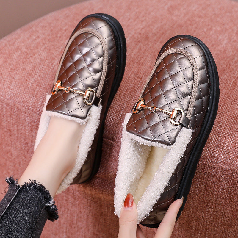 Damen bequeme, gefütterte Clogs mit modischem Steppdesign EB