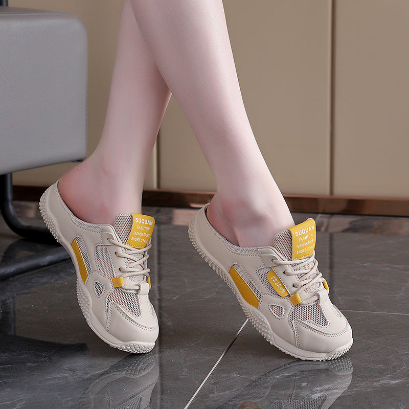 Damen Slip-On Sneakers mit atmungsaktiver Mesh-Oberfläche und rutschfester Sohle EB
