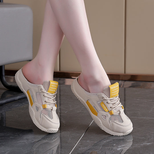 Damen Slip-On Sneakers mit atmungsaktiver Mesh-Oberfläche und rutschfester Sohle EB