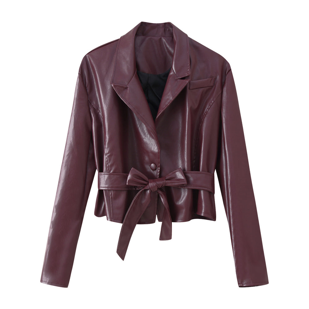 Damen Elegante Kunstlederjacke EB