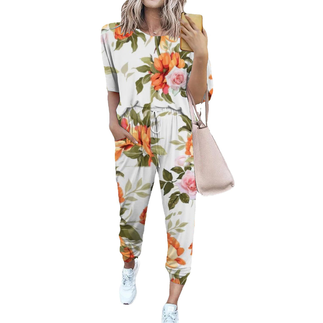Damen Leichter Freizeit-Jumpsuit mit einem auffälligen Batik-Muster und praktischen Taschen EB