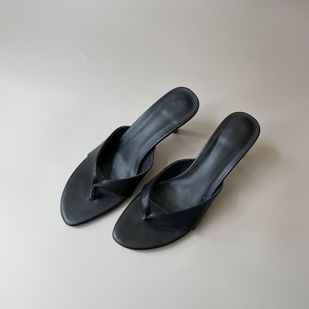 Damen elegante Slingback-Pantoletten mit geschwungenem Riemendesign EB
