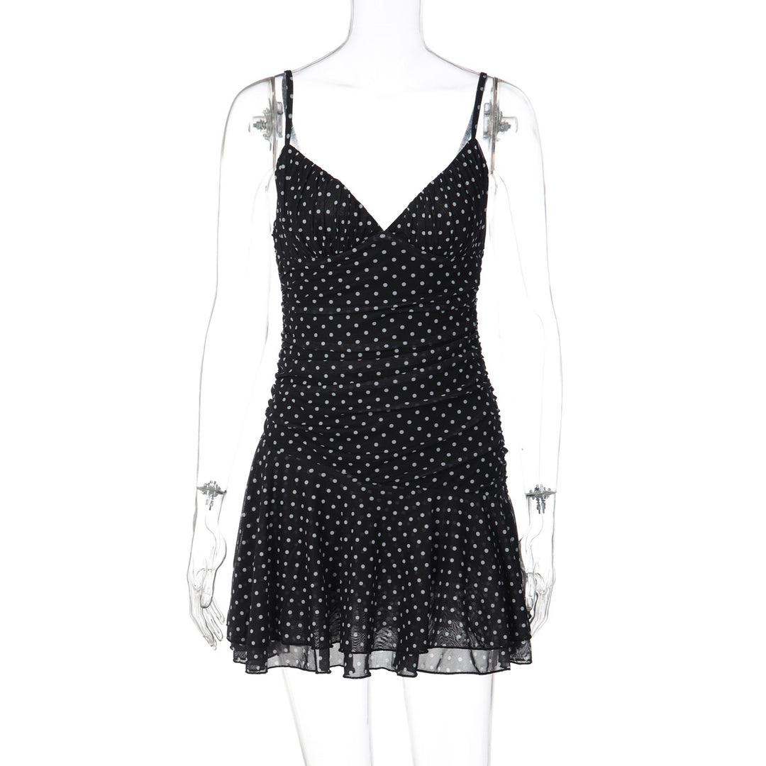 Damen verspieltes Minikleid mit raffinierten Drapierungen EB