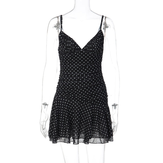 Damen verspieltes Minikleid mit raffinierten Drapierungen EB