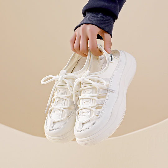 Damen Sportliche Sneakers mit elastischem Schnürsystem und gepolsterter Sohle EB