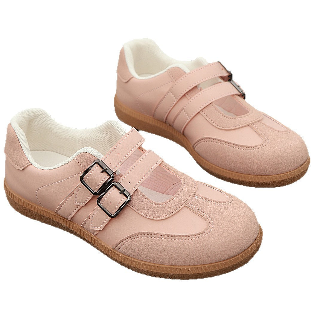 Damen Komfortable Sneakers mit doppeltem Klettverschluss EB