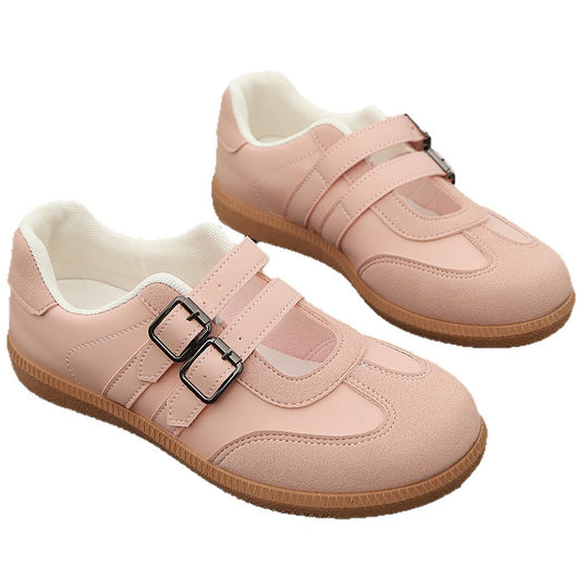 Damen Komfortable Sneakers mit doppeltem Klettverschluss EB