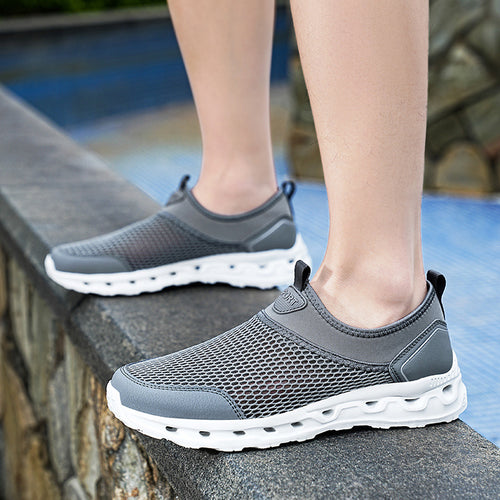 Damen Atmungsaktive Freizeitschuhe mit elastischem Slip-On Design EB