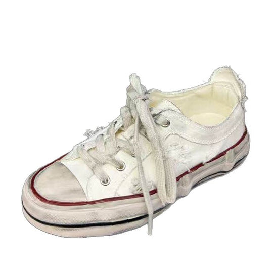 Damen modische Sneaker mit kreativem Used-Look und robustem Tragekomfort EB