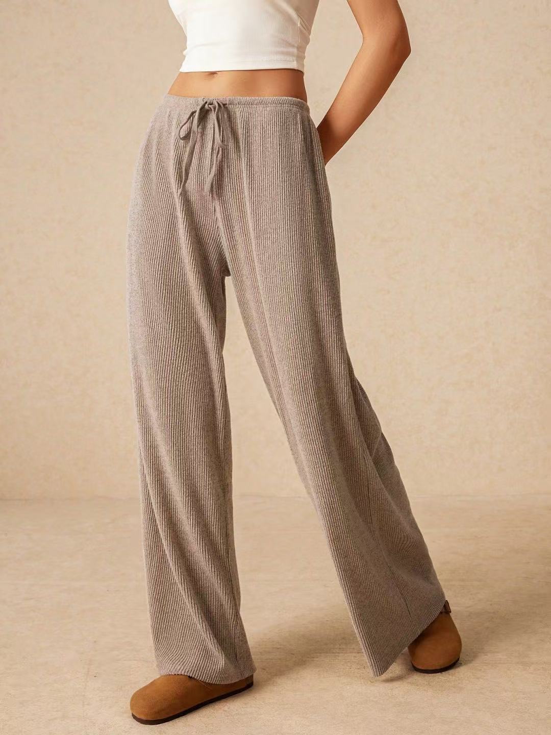 Damen weite und bequeme Loungehose aus Rippstoff EB