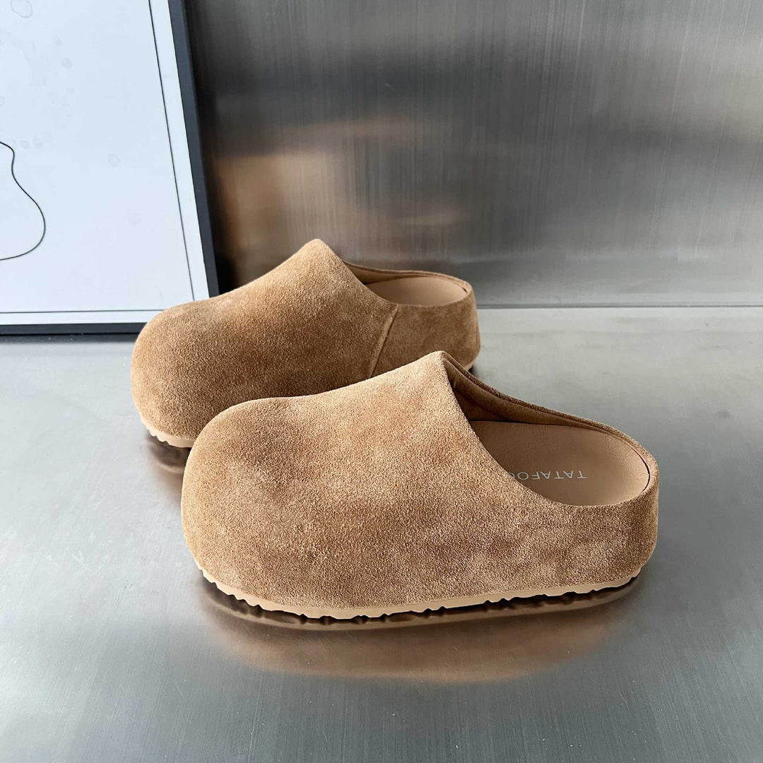 Damen modische Clogs aus weichem Wildleder mit ergonomischem Fußbett EB