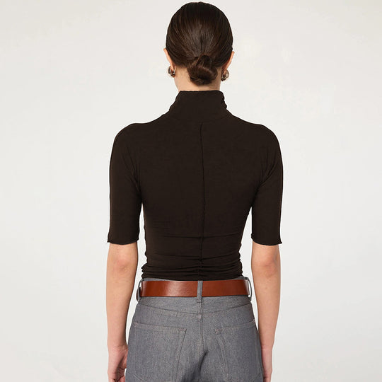 Damen elegantes Wickeloberteil mit modischem Raffungseffekt EB