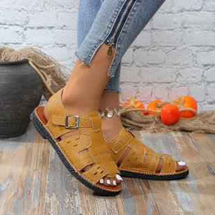 Damen Komfortable Riemchen-Sandalen mit verstellbaren Schnallen EB