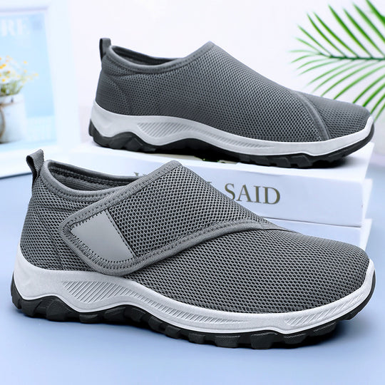 Damen nan atmungsaktive Slip-On Sneaker mit Klettverschluss und gedämpfter EVA-Zwischensohle EB