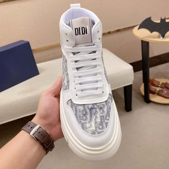 Damen High-Top Sneakers mit modischem Oberflächenmuster und strapazierfähiger Sohle EB