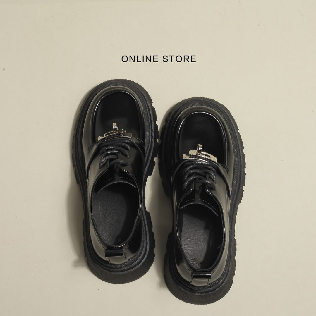 Damen modische Schnürschuhe mit glänzenden Akzenten und rutschfester Sohle EB