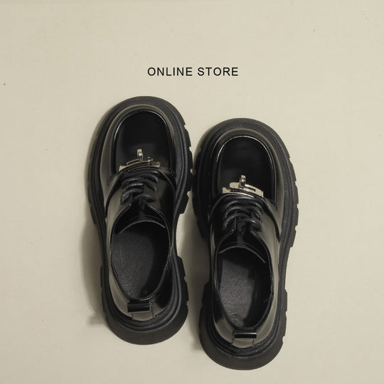 Damen modische Schnürschuhe mit glänzenden Akzenten und rutschfester Sohle EB