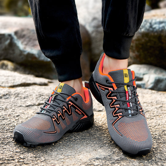 Damen Sportliche Trail-Laufschuhe mit atmungsaktiver Oberflächenstruktur und rutschfester Sohle EB
