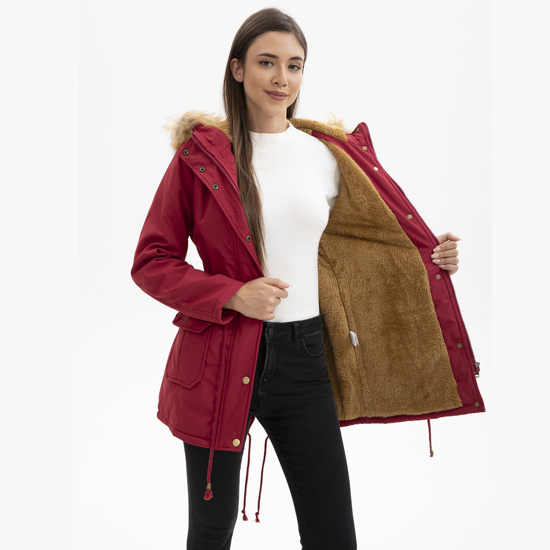 Damen Winterparka mit Pelzkragen EB