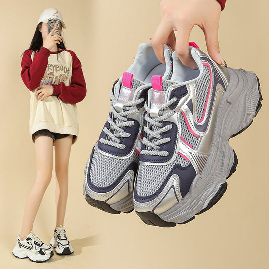 Damen Sportliche Lauf-Sneaker mit atmungsaktivem Mesh und gepolsterter Sohle EB