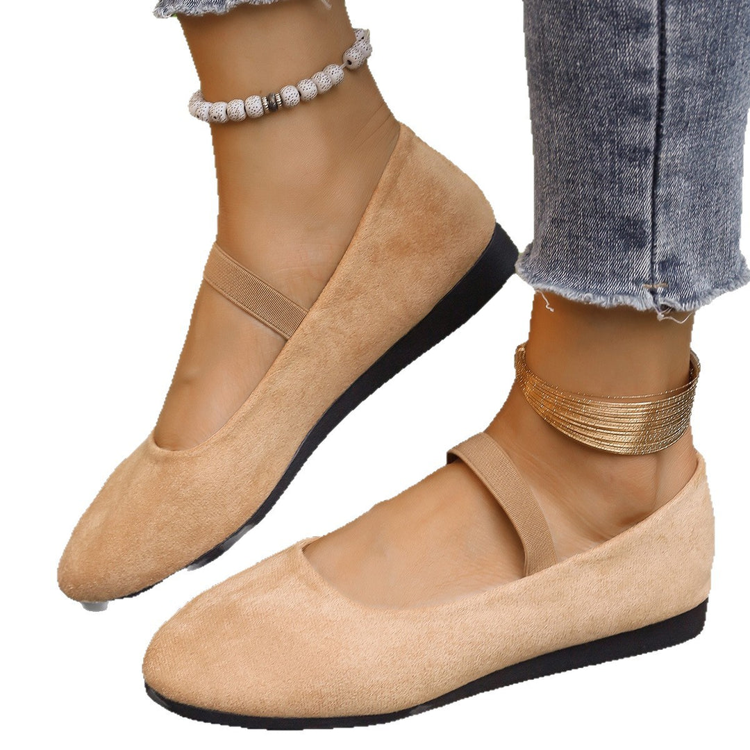 Damen Ballerinas mit verstellbarem Riemen und komfortablem Fußbett EB