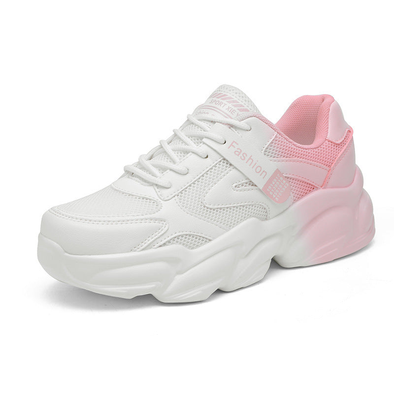 Damen Sportliche Sneakers mit atmungsaktiver Mesh-Oberfläche und robustem Sohlenprofil EB