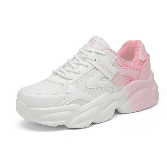 Damen Sportliche Sneakers mit atmungsaktiver Mesh-Oberfläche und robustem Sohlenprofil EB
