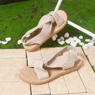 Damen Riemchensandalen mit elegantem Schleifen-Design und bequemem Fußbett EB