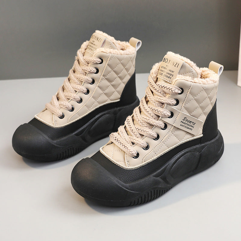 Damen modische Winterboots mit kuscheligem Innenfutter und robuster Sohle EB