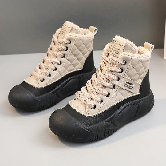 Damen modische Winterboots mit kuscheligem Innenfutter und robuster Sohle EB