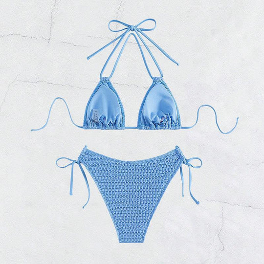 Damen Cropped Bikini mit raffinierten Bindebändern EB