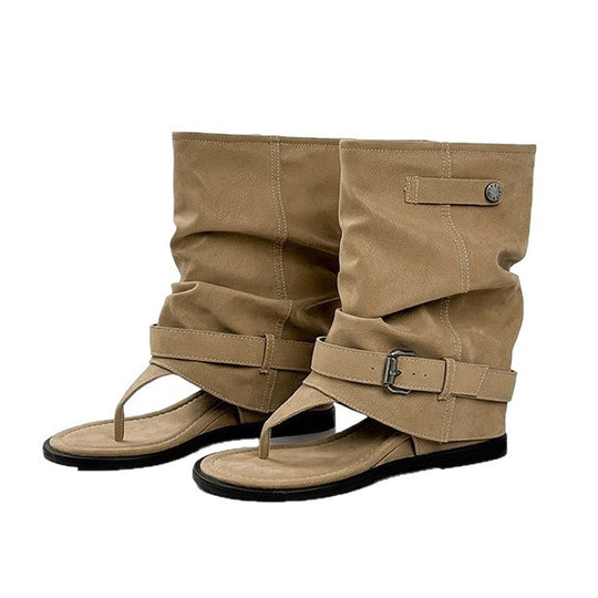 Damen Sandalen mit innovativem Wickeldesign und praktischem Riemchenverschluss EB