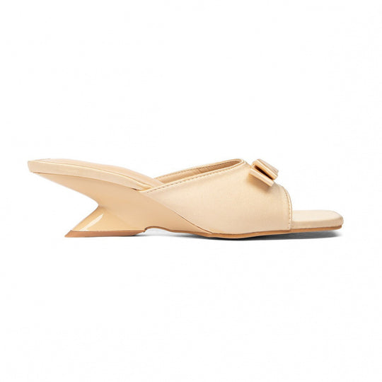 Damen elegante Slingback-Sandalen mit modischem Schleifendetail EB