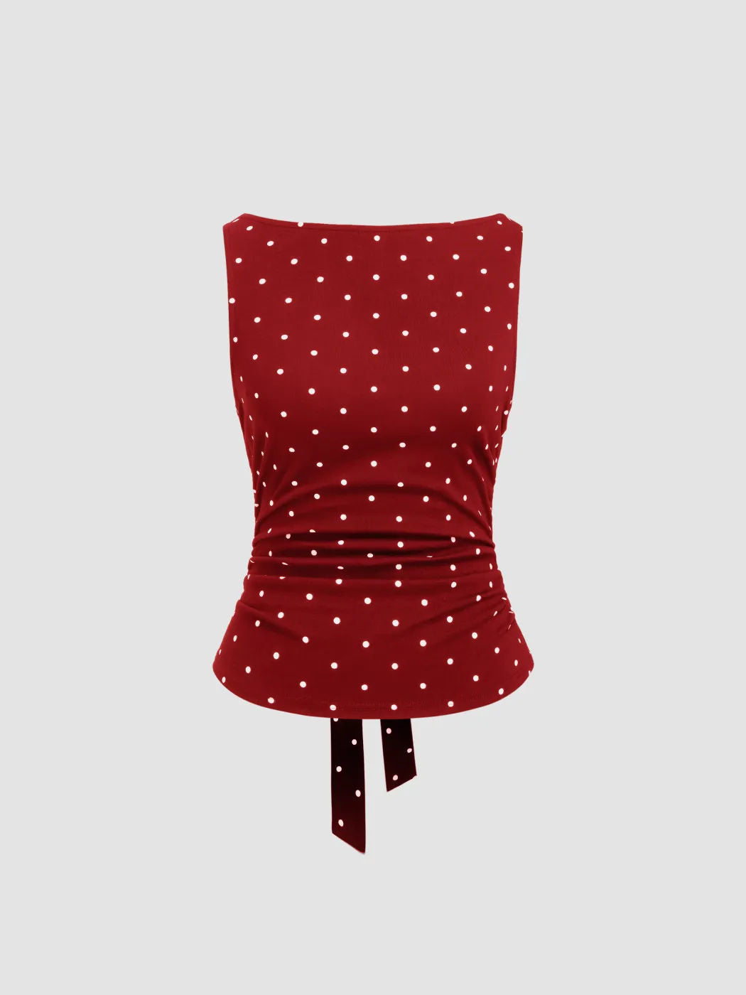 Damen Chic Rollkragen Top mit Raffung und Bindegürtel EB