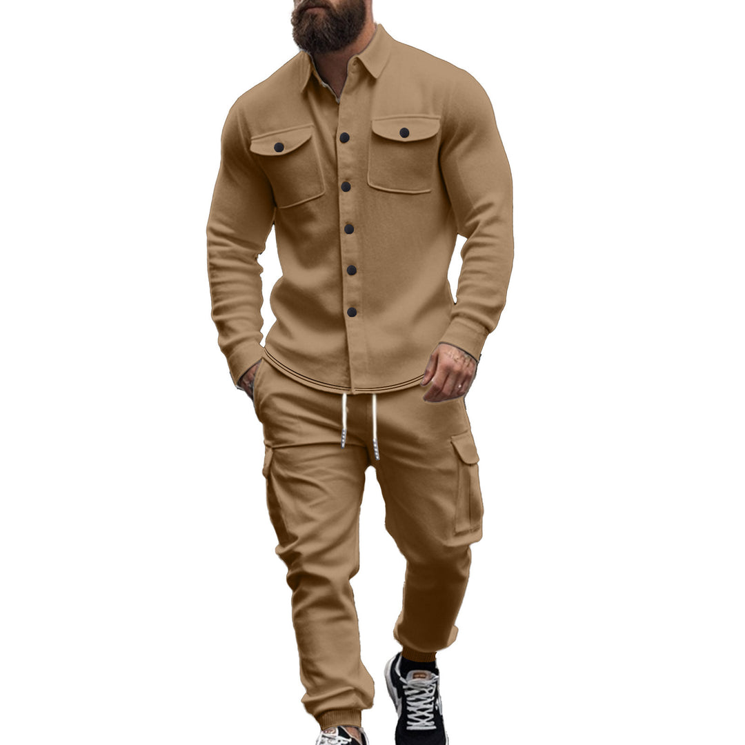 Herren Cargo-Set mit lässigen Hemd und elastischen Hosen EB