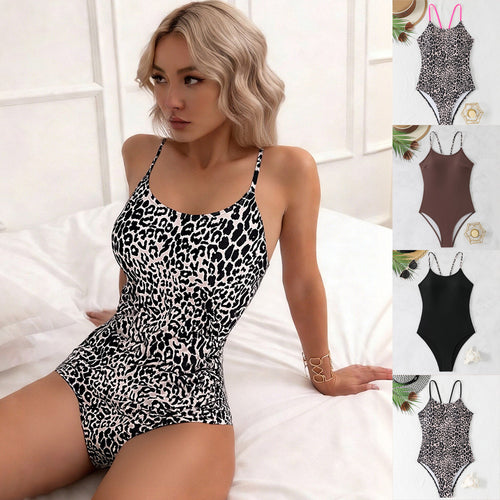 Damen Sportlicher Badeanzug mit trendigen Trägerdetails EB
