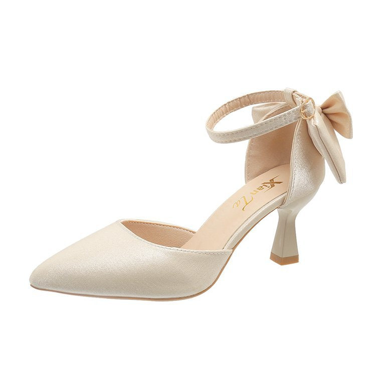 Damen elegante Pumps mit Schleifen-Detail EB