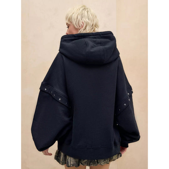 Damen Oversized Hoodie mit detailreichem Druck EB