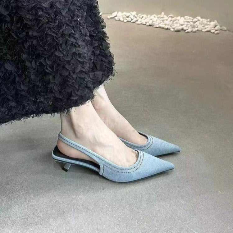 Damen elegante Slingback Stilettos EB