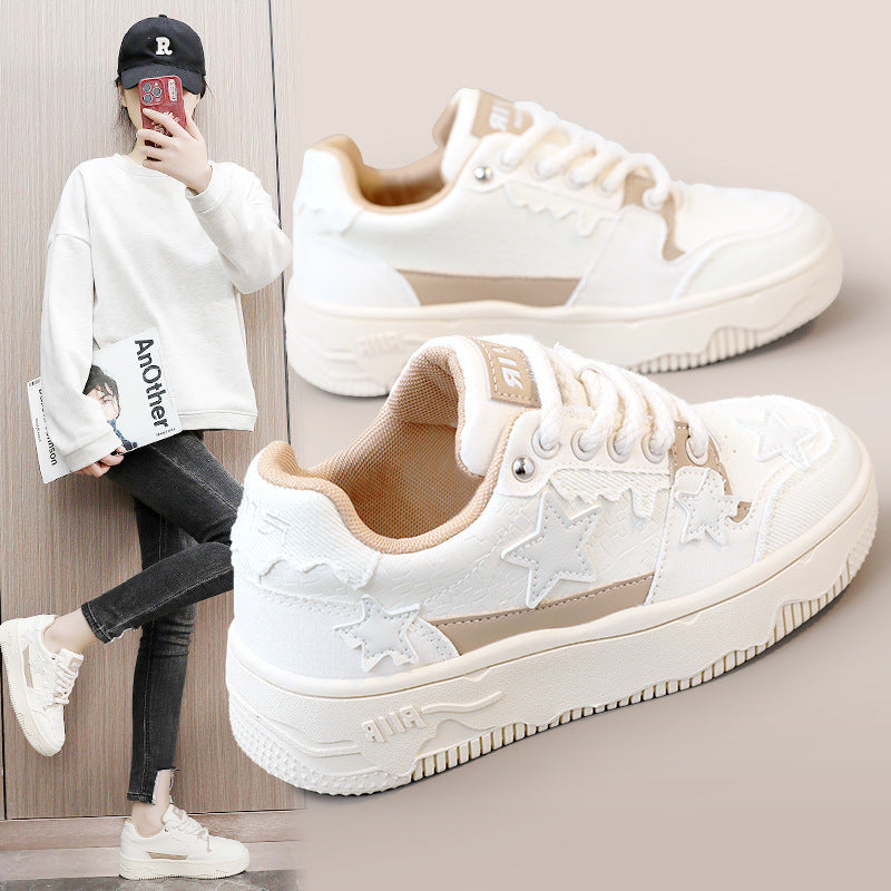 Damen Sneakers mit modischem Sternenmuster und dämpfendem Sohlenprofil EB