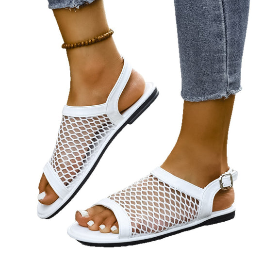 Damen luftige Netzsandalen mit verstellbarem Riemen EB