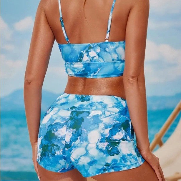 Damen Bikini-Set mit verstellbarem Oberteil und komfortabler Short EB