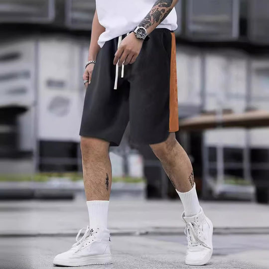 Herren stylische Freizeithose mit atmungsaktiver Struktur und seitlichen Kontraststreifen EB